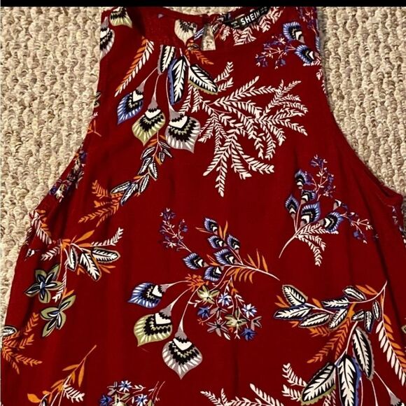 2/$20 Shein Floral Boho Flowy Tunic Tank Dress - Picture 4 of 7